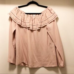 [SOLD] Club Monaco Pink Off Shoulder Blouse